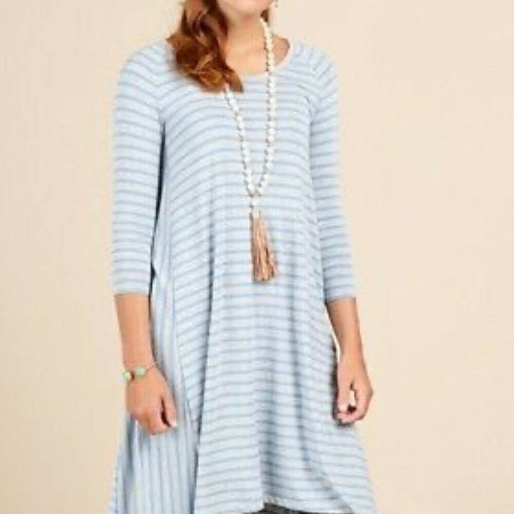 Matilda Jane Her Majesty T-Shirt Tunic Dress Asymmetrical Stripes‎ size Small - Picture 12 of 12